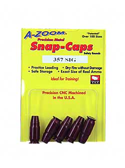 AZOOM SNAP CAPS 357SIG 5/PK - Click Image to Close