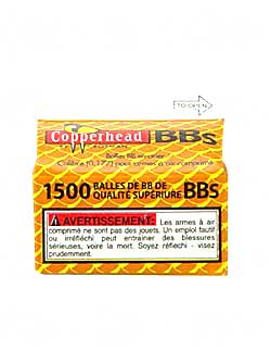 CROSMAN COPPERHEAD BB'S 1500 COUNT - Click Image to Close