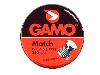 GAMO 250 MATCH PELLTS FLAT NOSE .177