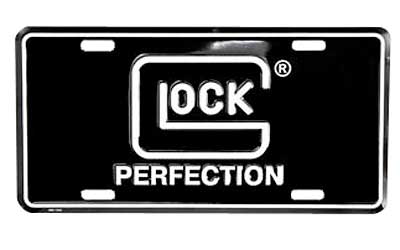 GLOCK PERF LICENSE PLATE BLK/WHITE - Click Image to Close