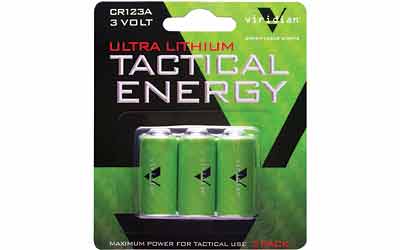 LAS VIRIDIAN CR123A LITH BATTERY 3PK - Click Image to Close