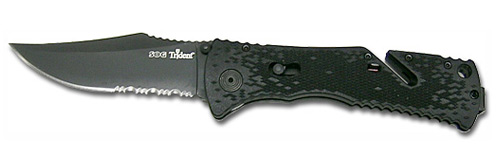 SOG KNIVES TRIDENT 3.75" TINI BLK - Click Image to Close