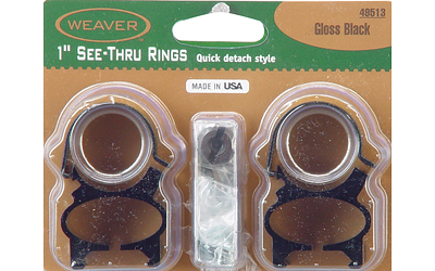 WEAVER SEE-THRU TOP MNT RNGS 1" - Click Image to Close